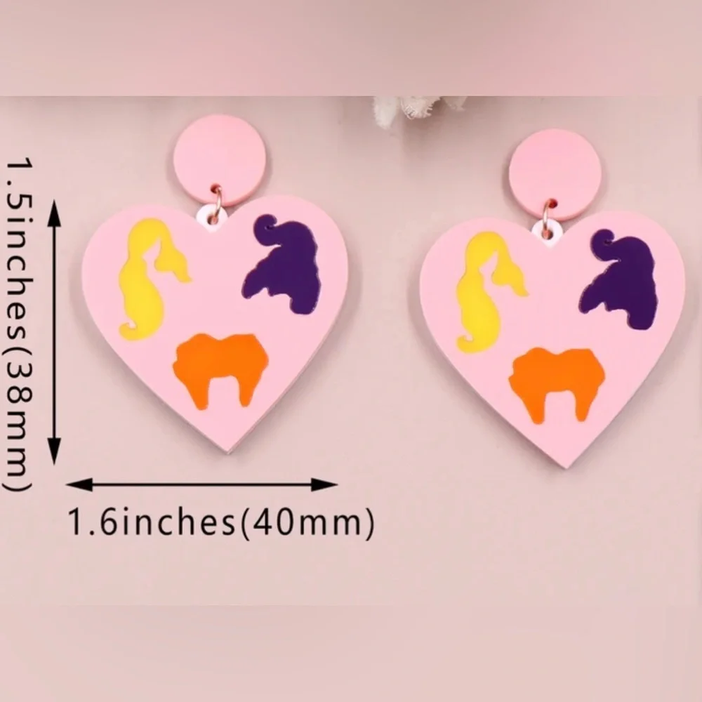 5/$15 🦋BOGO Halloween Hocus Pocus Sanderson Sisters Earrings - Picture 2 of 2